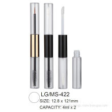 Dual Head Plastic Round Cosmetic Lipgloss/Mascara Container